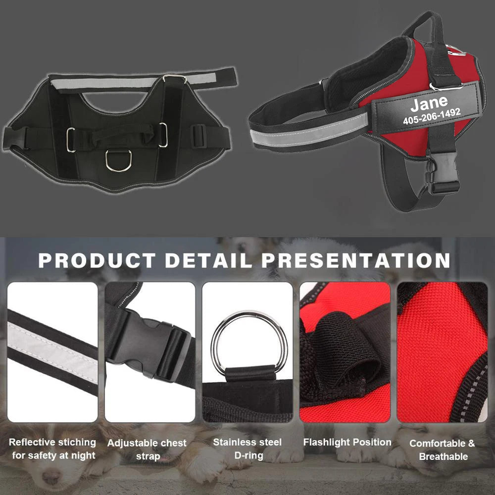 NO PULL Reflective Dog Harness