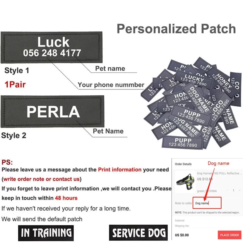 NO PULL Reflective Dog Harness