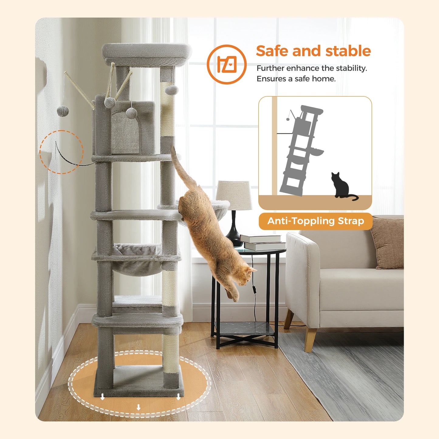 Cat Tree for Indoor Climbing with Scratching Post
