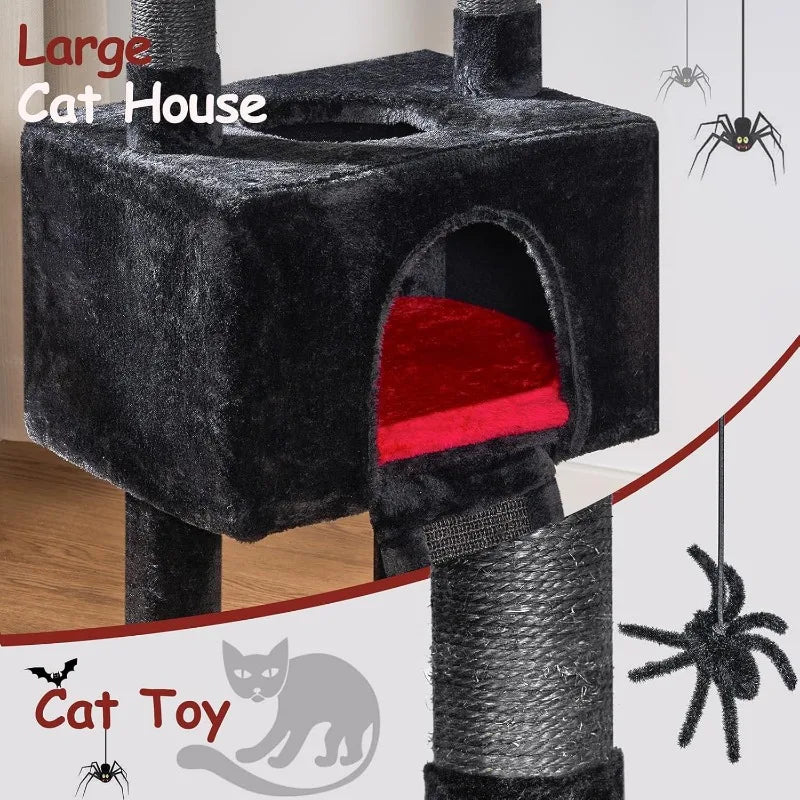 Gothic Cat Tree with Cat Bed