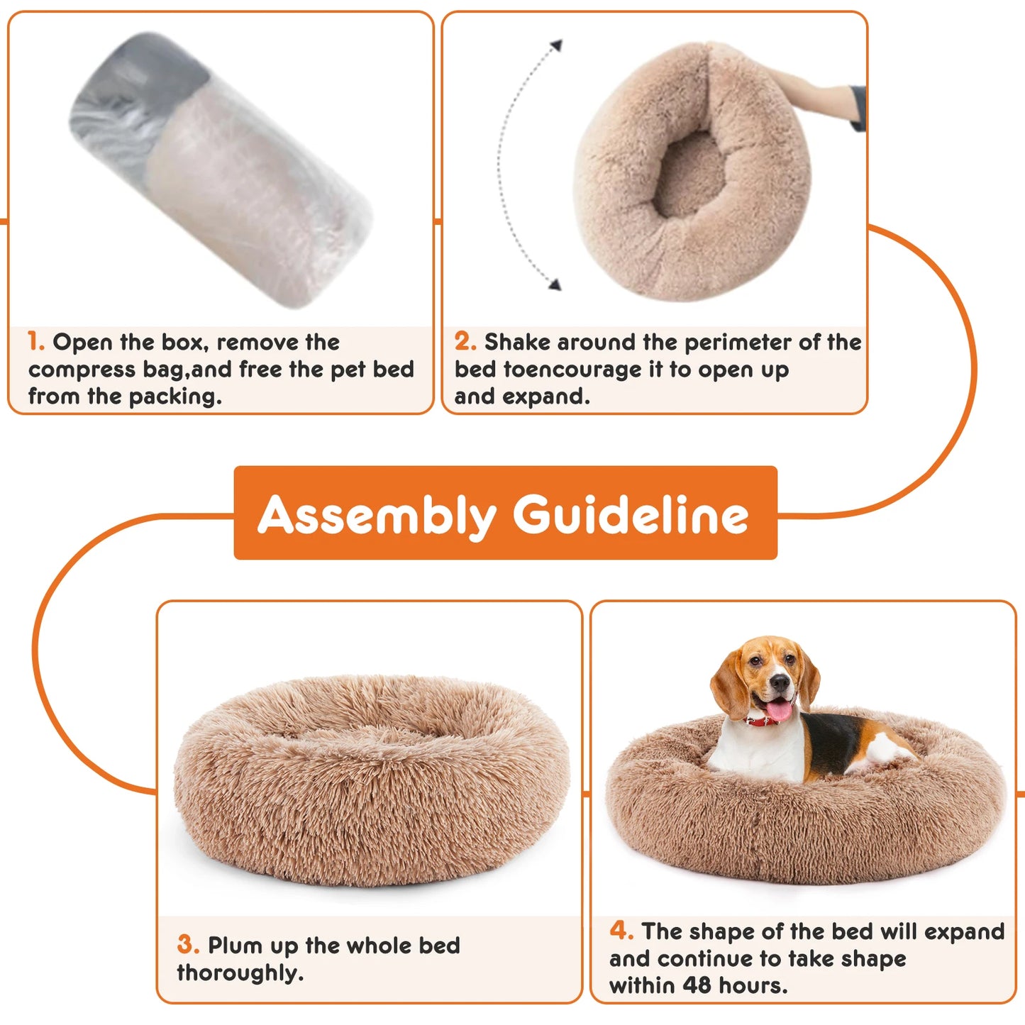 Calming Dog Bed for Small & Medium Dogs