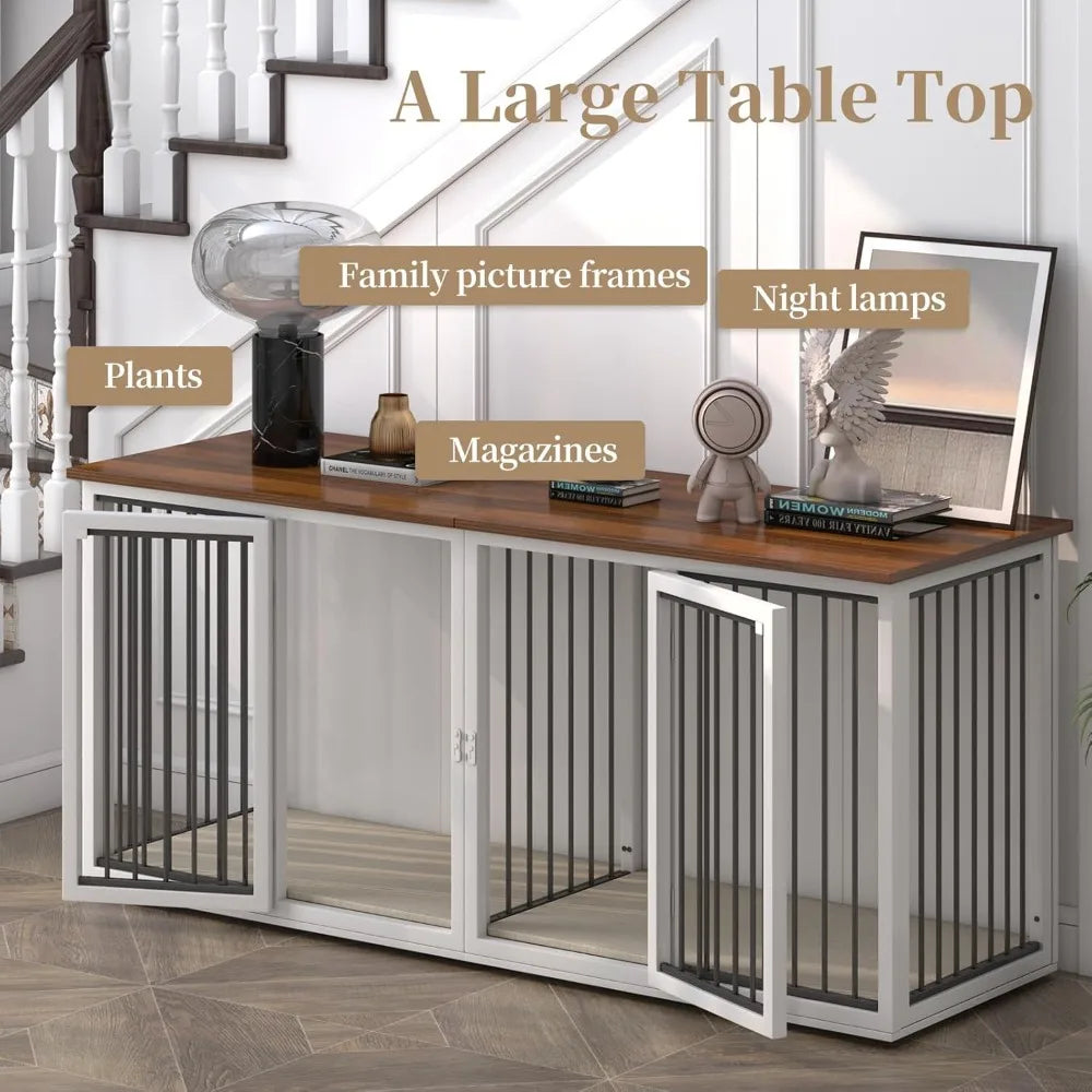 Dog Crate Furniture for 2 Dogs