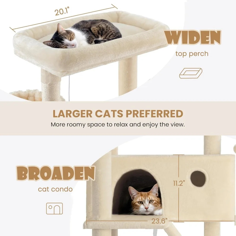 Multi-Level Tall Cat Tree Tower