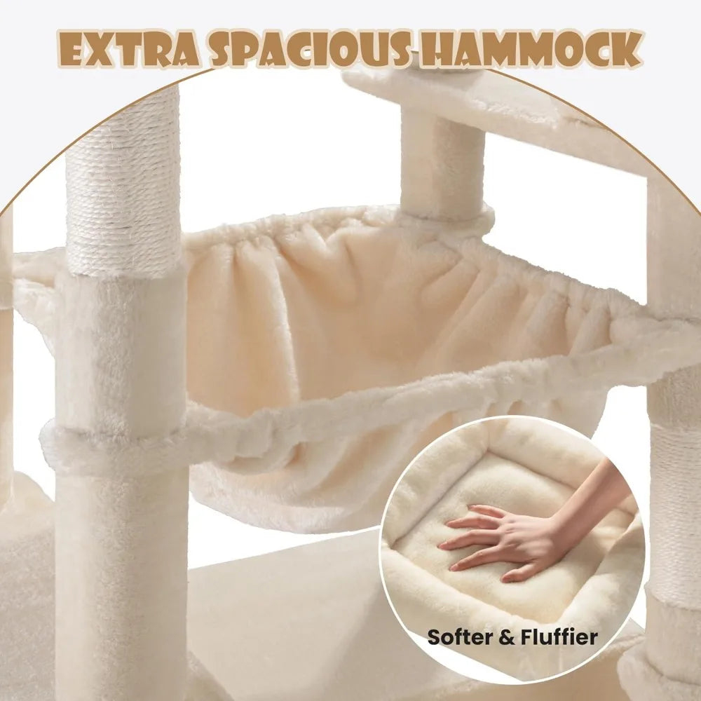 Multi-Level Tall Cat Tree Tower