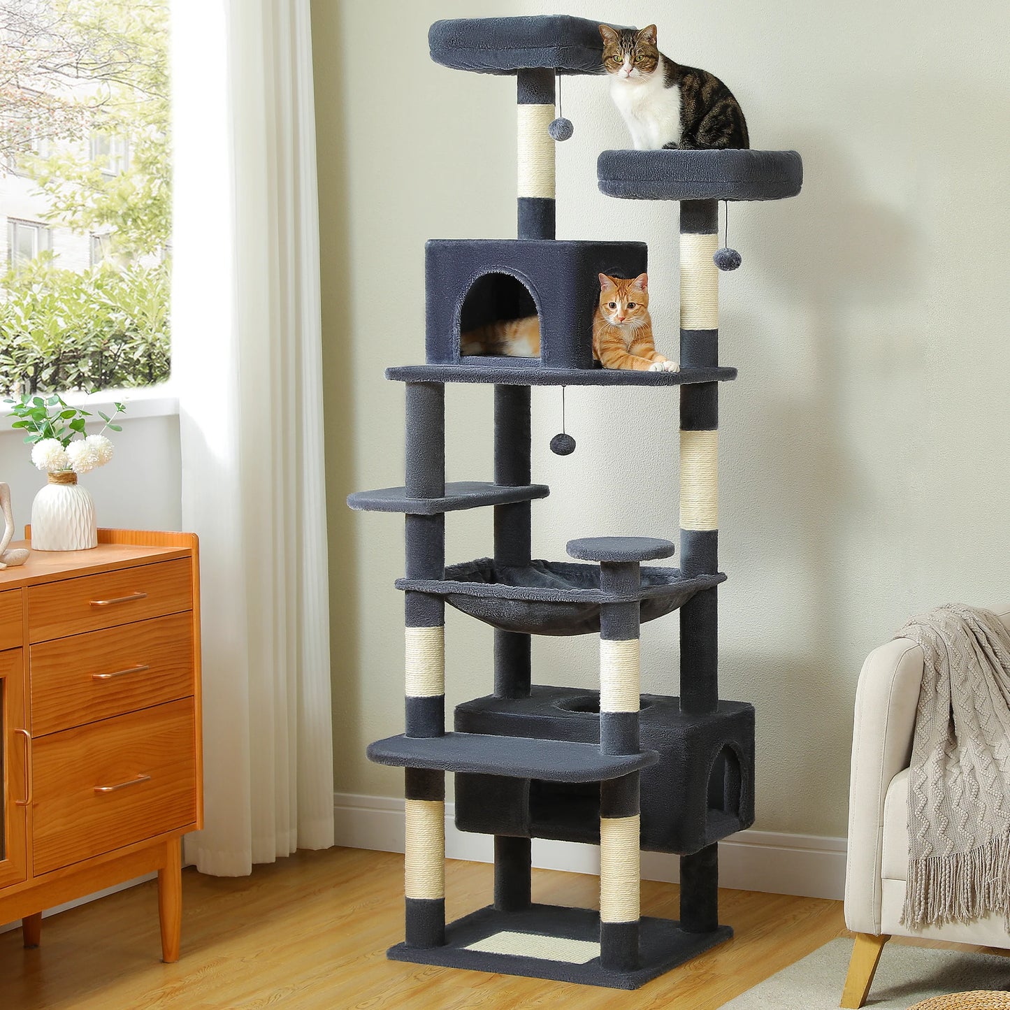 Large Cat Tree With Padded Perches