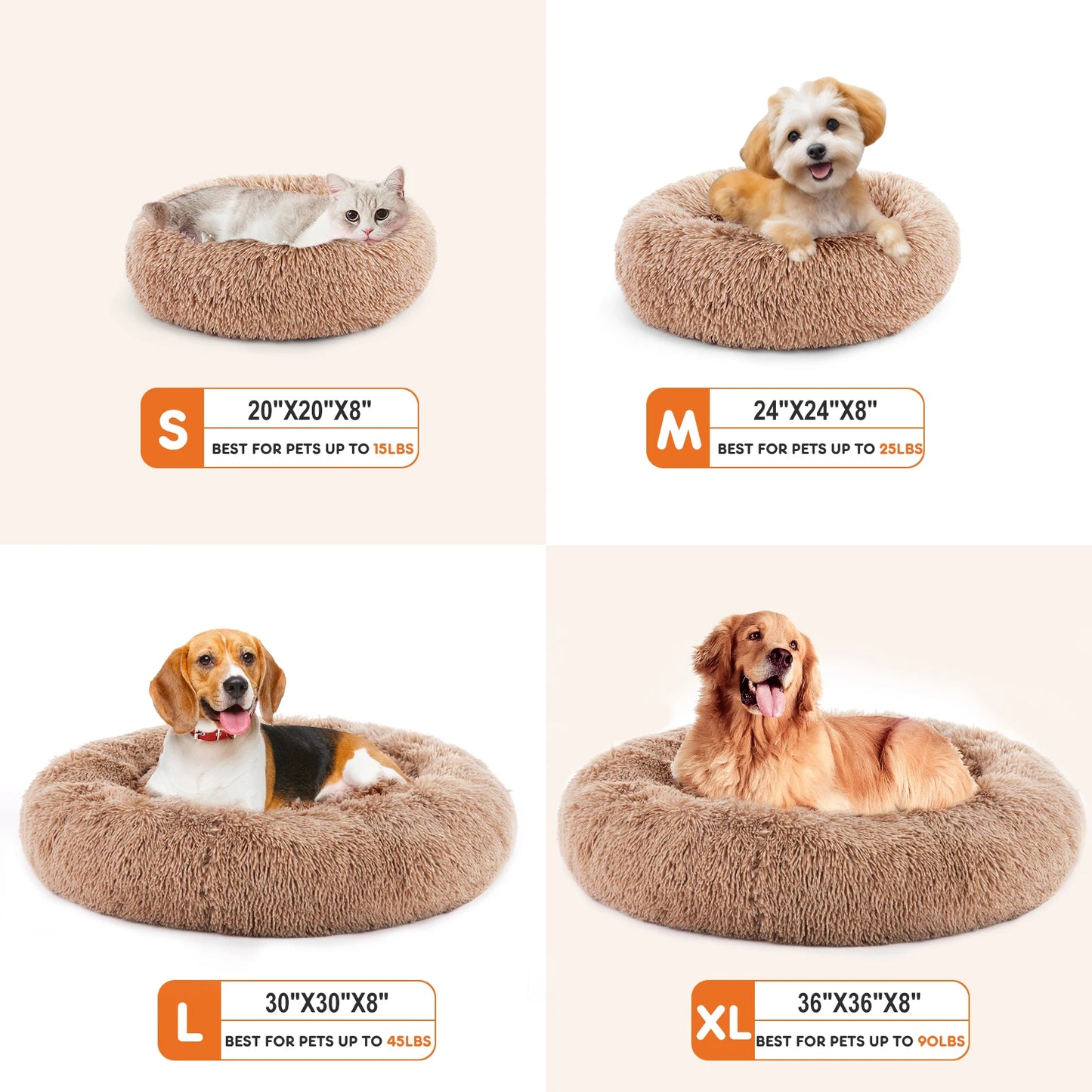 Calming Dog Bed for Small & Medium Dogs