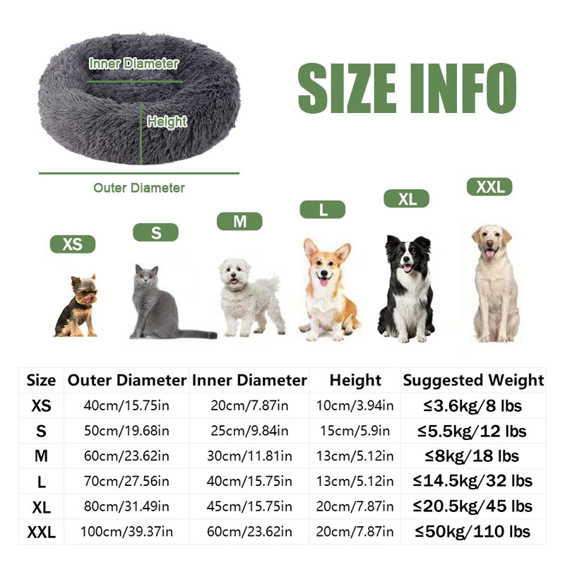 Fluffy Round Pets Beds