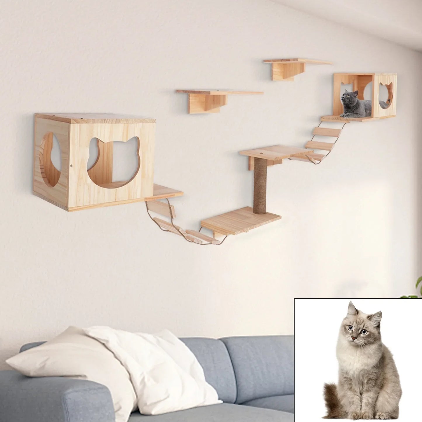 Wall-Mounted Cat Tree