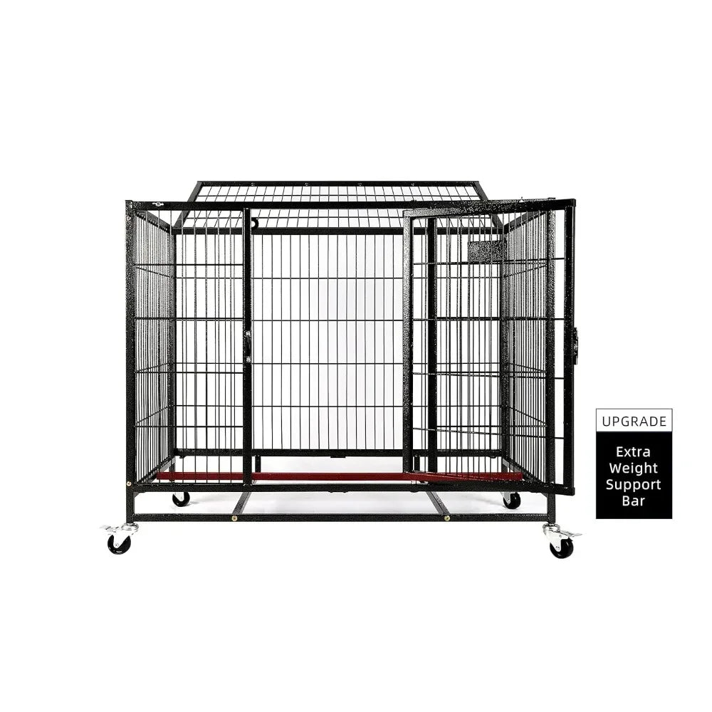 Stackable Open Top Dog Crate with Wheels