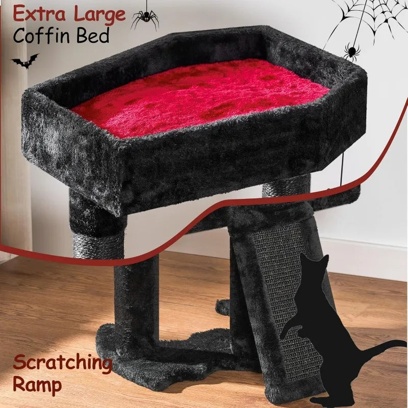 Gothic Cat Tree with Cat Bed