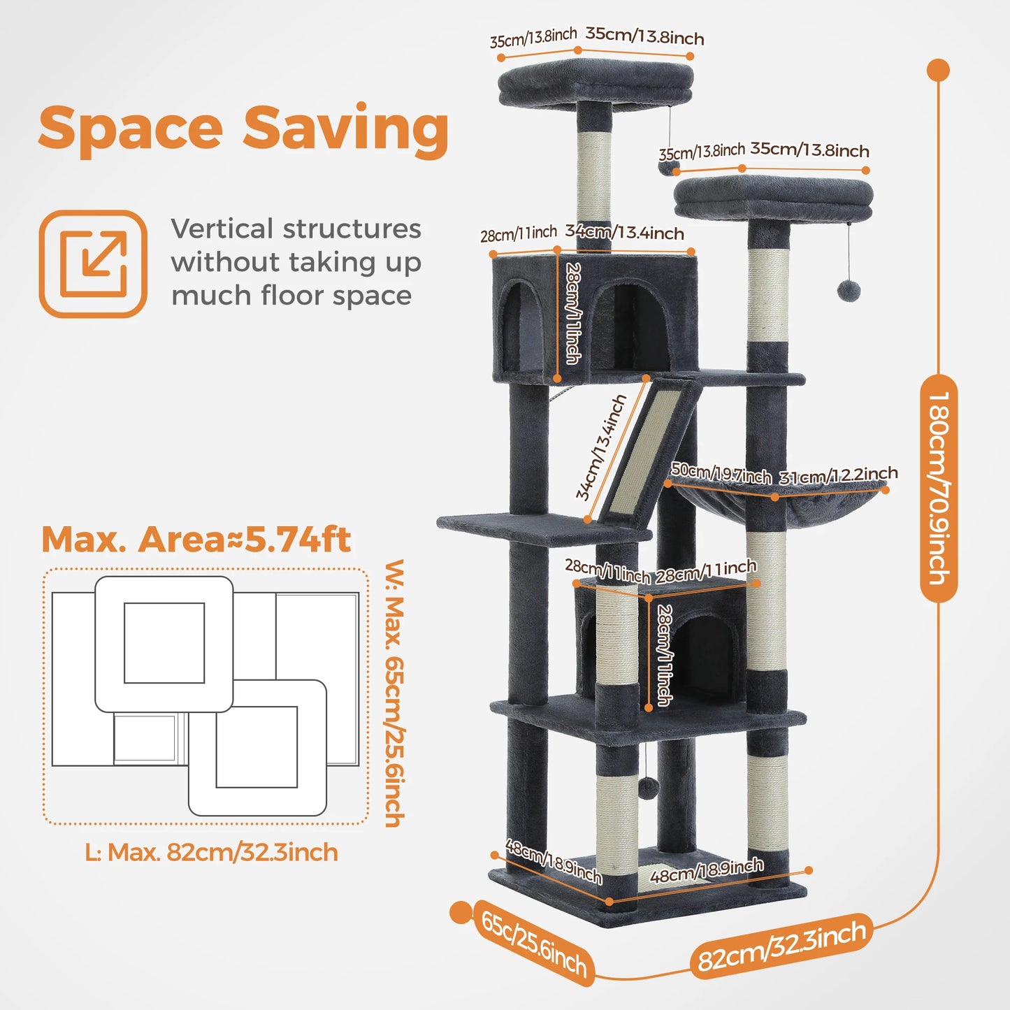 Tall, Multi-Level Cat Tree