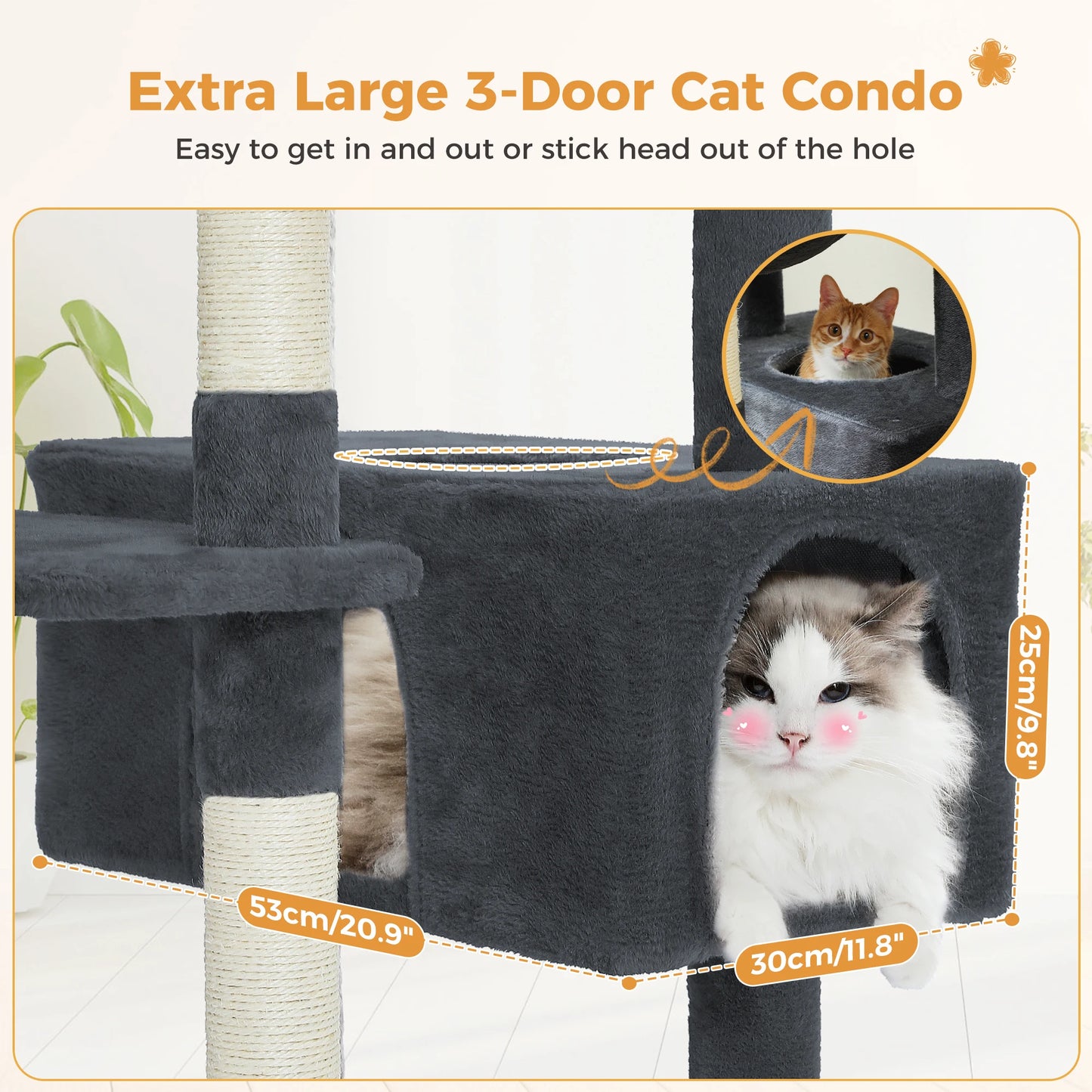 Large Cat Tree With Padded Perches