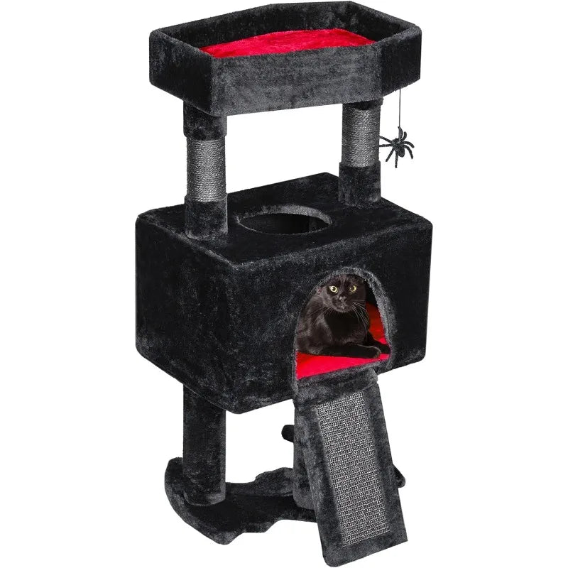 Gothic Cat Tree with Cat Bed