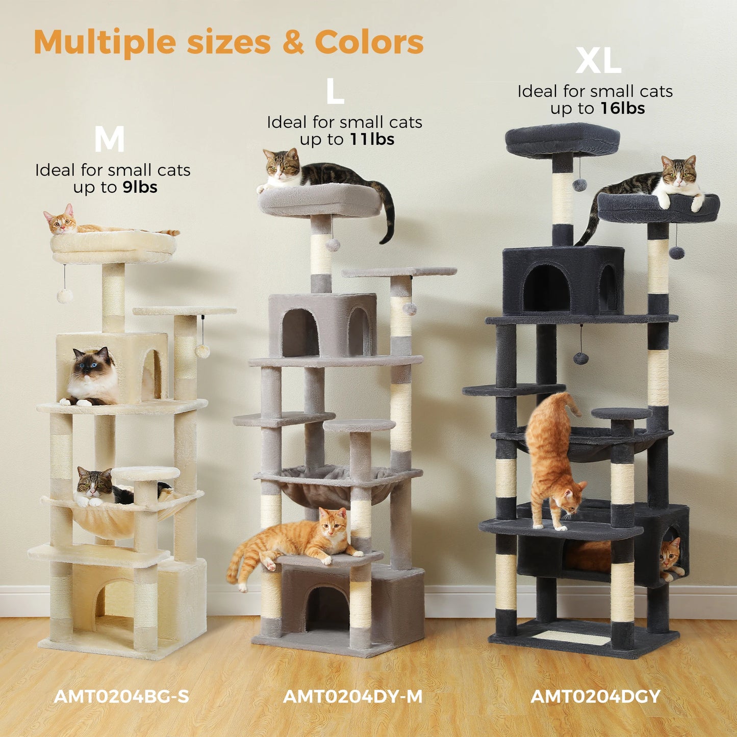 Large Cat Tower with Sisal Scratching Posts