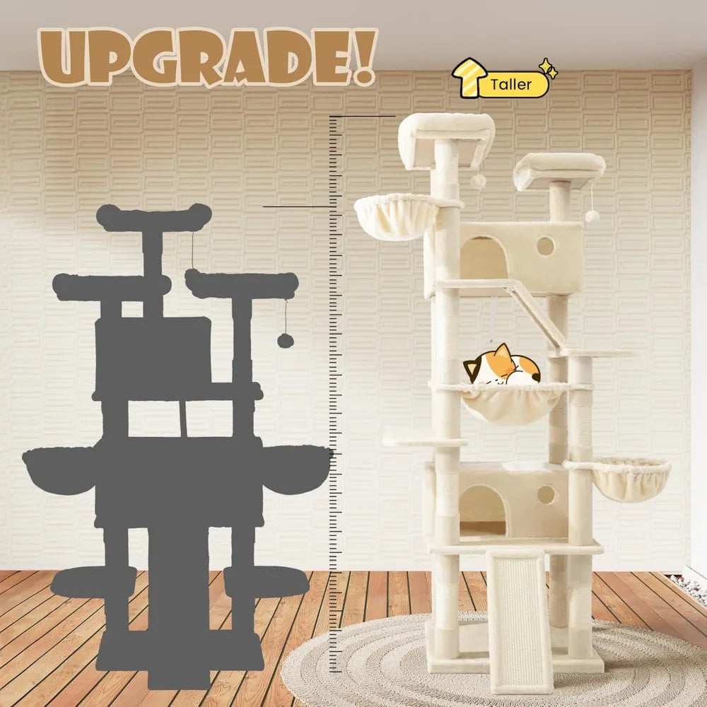 Multi-Level Tall Cat Tree Tower