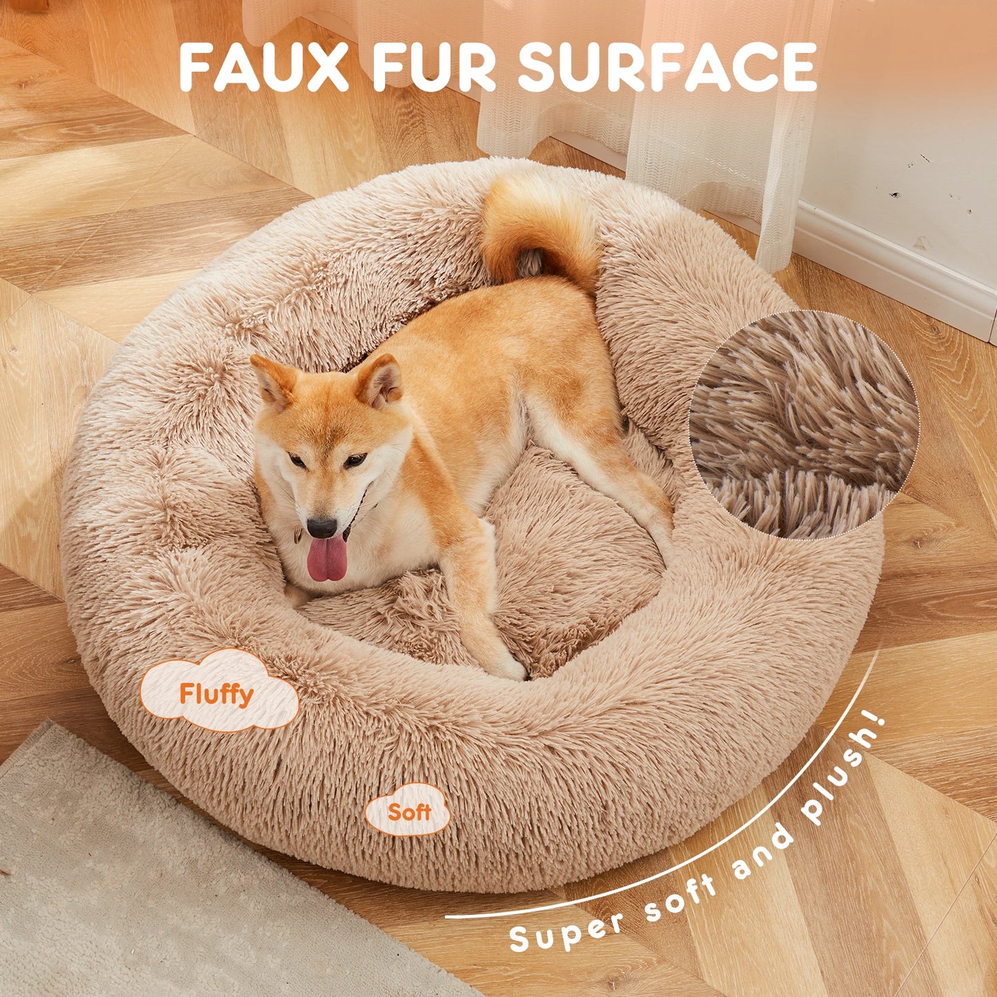Calming Dog Bed for Small & Medium Dogs