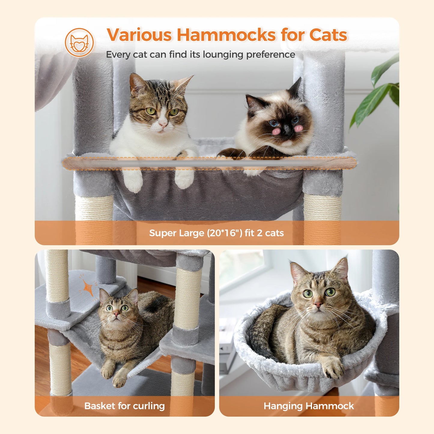 Cat Tree for Indoor Climbing with Scratching Post