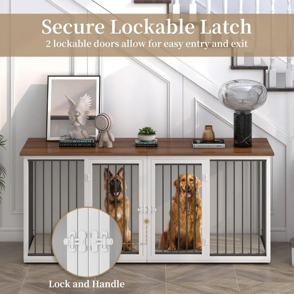 Dog Crate Furniture for 2 Dogs