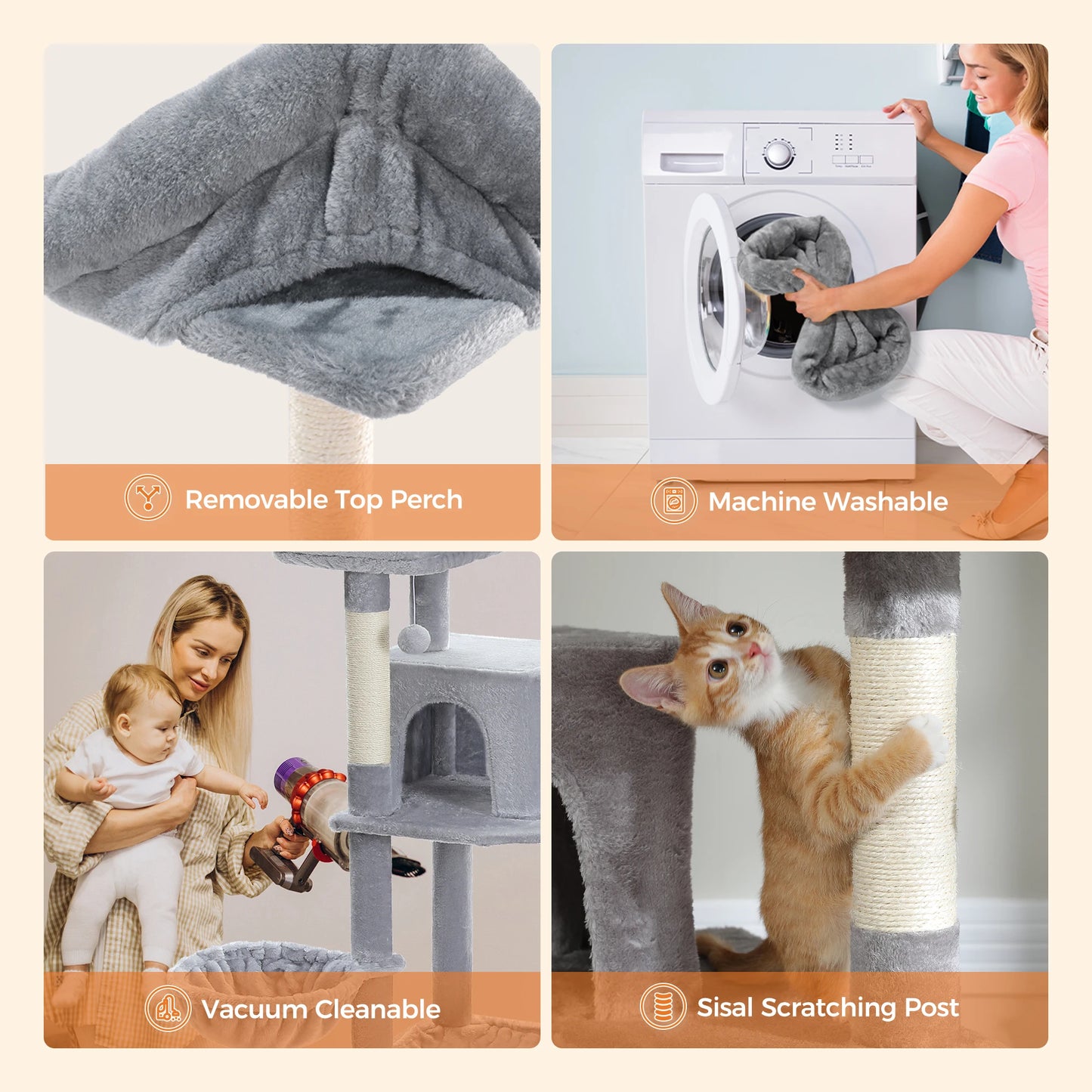 Cat Tree for Indoor Climbing with Scratching Post